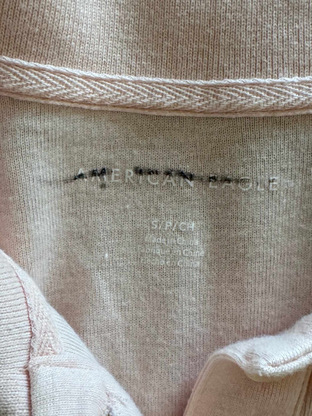 Women’s American Eagle Pink Polo Top with Logo - Picture 3 of 10